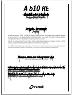 Preview for 1 page of Exaudi A 510 HE User Manual