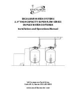 Предварительный просмотр 1 страницы Excalibur Water Systems 2.0" High Capacity Premium Flow Series Installation And Operation Manual