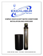 Предварительный просмотр 1 страницы Excalibur Water Systems EWS SPREF24 Installation And User Manual