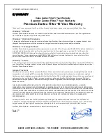 Preview for 32 page of Excalibur Water Systems FILTERMAX ZENTEC Installation And User Manual