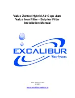 Предварительный просмотр 1 страницы Excalibur Water Systems Value Iron Filter - Sulphur Filter Installation Manual