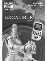 Excalibur 394-P-CS-WSOP Operating Manual preview