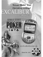 Preview for 1 page of Excalibur 399 Operating Manual