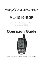 Excalibur AL-1510-EDP Operation Manual preview