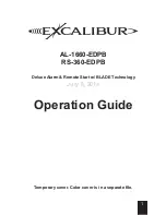 Excalibur AL-1660-EDPB Operation Manual preview