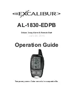 Предварительный просмотр 1 страницы Excalibur AL-1830-EDPB Operation Manual