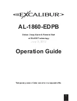 Excalibur AL-1860-EDPB Operation Manual preview