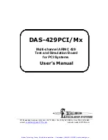 Предварительный просмотр 2 страницы Excalibur DAS-429PCI/Mx User Manual