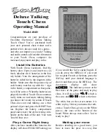 Excalibur DELUXE TALKING TOUCH CHESS 404D Operating Manual preview
