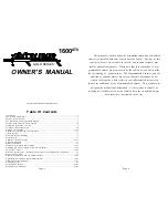 Preview for 1 page of Excalibur Excalibur Gold 1600atv Owner'S Manual