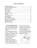 Preview for 3 page of Excalibur Fox Sports Football FX202 Operating Manual