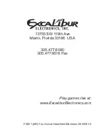 Preview for 12 page of Excalibur Fox Sports Soccer FX201 Operating Manual