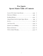 Preview for 3 page of Excalibur Fox Sports Sports Master FX200 User Manual