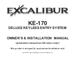 Preview for 1 page of Excalibur KE-170 Owners & Installation Manual