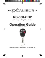 Excalibur RS-350-EDP Operation Manual предпросмотр