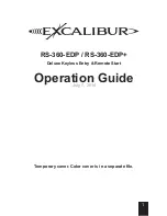 Excalibur RS-360-EDP User Manual preview