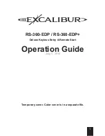 Preview for 1 page of Excalibur RS-360-EDP User Manual