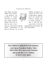 Preview for 3 page of Excalibur Space Invaders Galaxy Class 409 Operating Manual