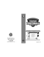 Excalibur The NFL Official Fantasy Football Draft Kit 338 Owner'S Manual preview