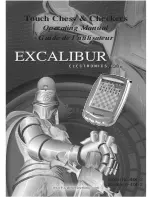 Excalibur Touch Chess & Checkers 404-2 Operating Manual preview