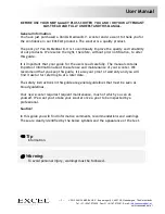 Preview for 2 page of Excel Galaxy Plus User Manual