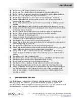 Preview for 8 page of Excel Galaxy Plus User Manual
