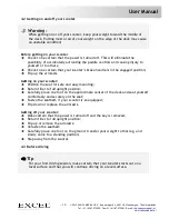 Preview for 11 page of Excel Galaxy Plus User Manual