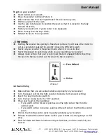 Preview for 12 page of Excel Galaxy Plus User Manual