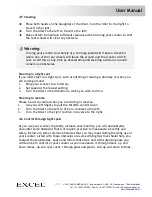 Preview for 13 page of Excel Galaxy Plus User Manual