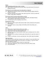 Preview for 14 page of Excel Galaxy Plus User Manual