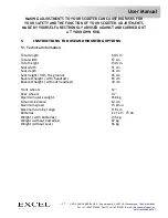 Preview for 18 page of Excel Galaxy Plus User Manual
