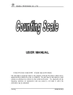 Preview for 1 page of Excell Counting Scale User Manual