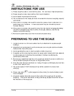 Preview for 5 page of Excell Counting Scale User Manual