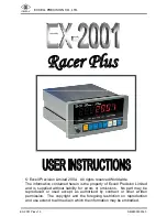 Excell EX-2001 Racer Plus User Instructions предпросмотр