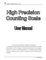 Предварительный просмотр 1 страницы Excell High Precesion Counting Scale User Manual