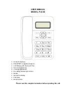 Excelltel PA105 User Manual предпросмотр