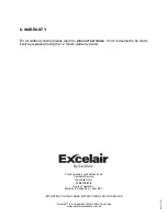 Предварительный просмотр 4 страницы Excelsior Excelair EBF 30 Instruction Manual