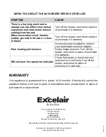 Предварительный просмотр 18 страницы Excelsior Excelair EOHA30GR Instruction Manual