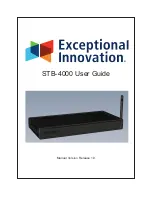 Exceptional Innovation STB-4000 User Manual preview