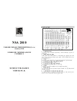 Executive Audio NSA 2010 User Manual preview