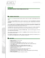 Preview for 3 page of EXEL EXLs3 User Manual