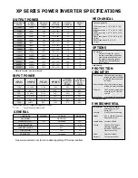 Предварительный просмотр 3 страницы ExelTech XP1100 Specifications