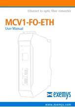 Предварительный просмотр 1 страницы exemys MCV1-FO-ETH User Manual