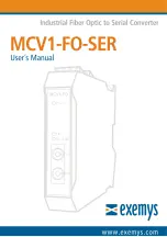 Предварительный просмотр 1 страницы exemys MCV1-FO-SER User Manual