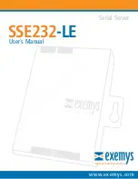 Preview for 1 page of exemys SSE232-LE User Manual