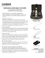 Preview for 1 page of Exergen Calibration Verification Kit Manual