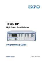 Предварительный просмотр 1 страницы EXFO T100S-HP Series Programming Manual