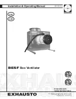 Предварительный просмотр 1 страницы Exhausto BESF 146 Installation & Operating Manual