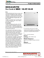 Preview for 1 page of Exhausto EBC 10-P Product Information