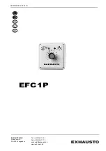 Preview for 1 page of Exhausto EFC1P Manual